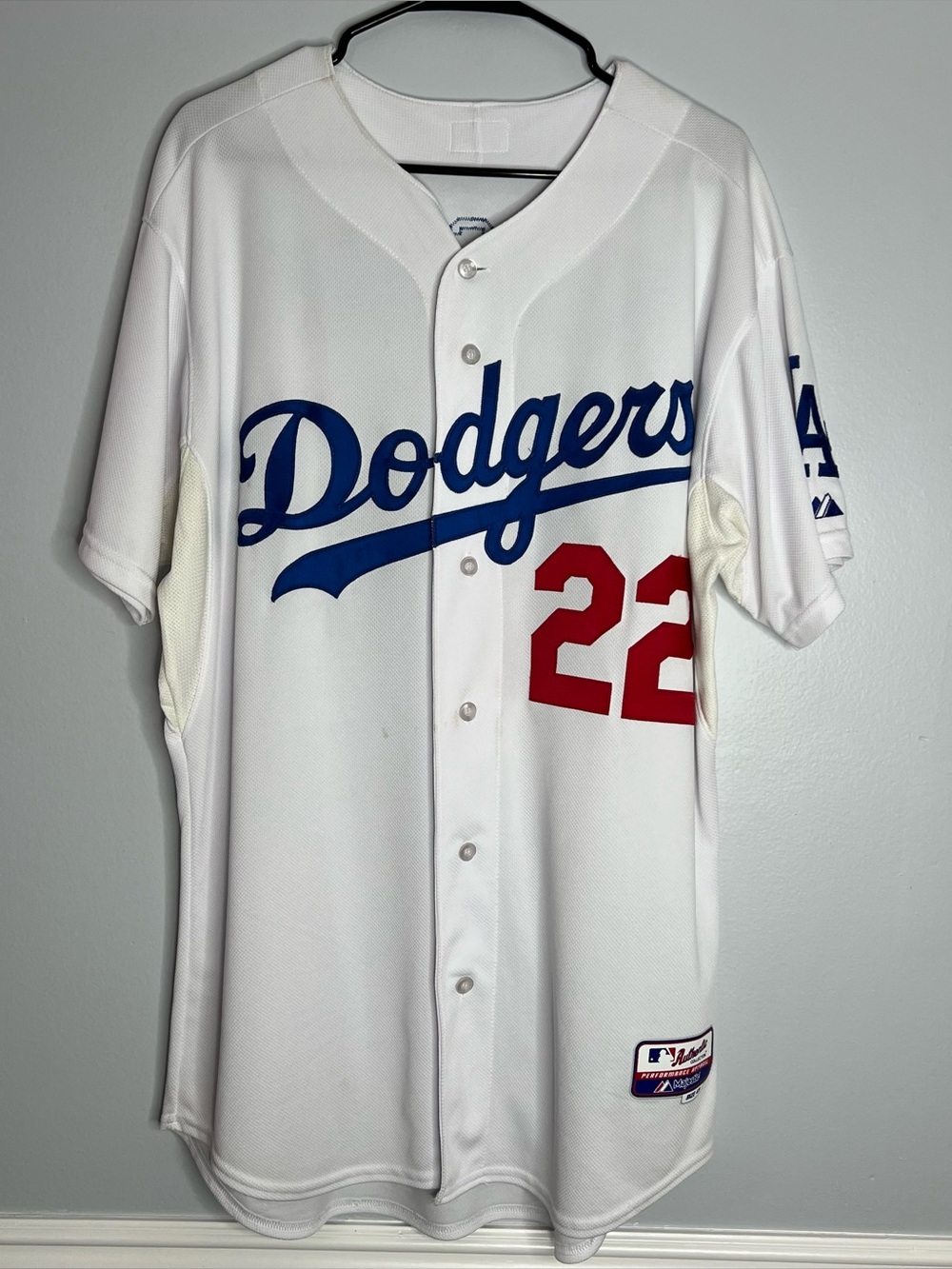 Los Angeles Dodgers Clayton Kershaw Jersey Mens 48 White Majestic Authentic MLB